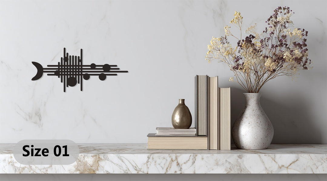 Modern Harmony Metal Wall Art – Abstract Musical Décor Design