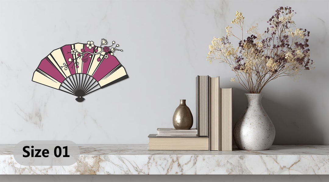 elegant fan metal wall art