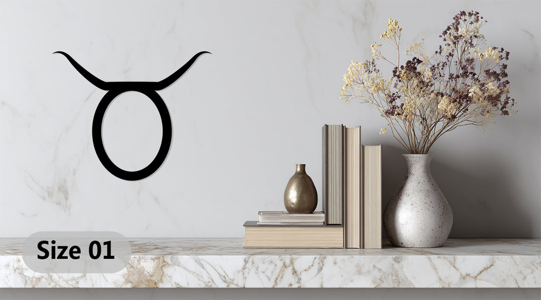 Taurus Zodiac Symbol – Astrology Metal Wall Art