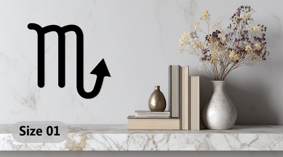 Scorpio Zodiac Symbol – Astrology Metal Wall Art