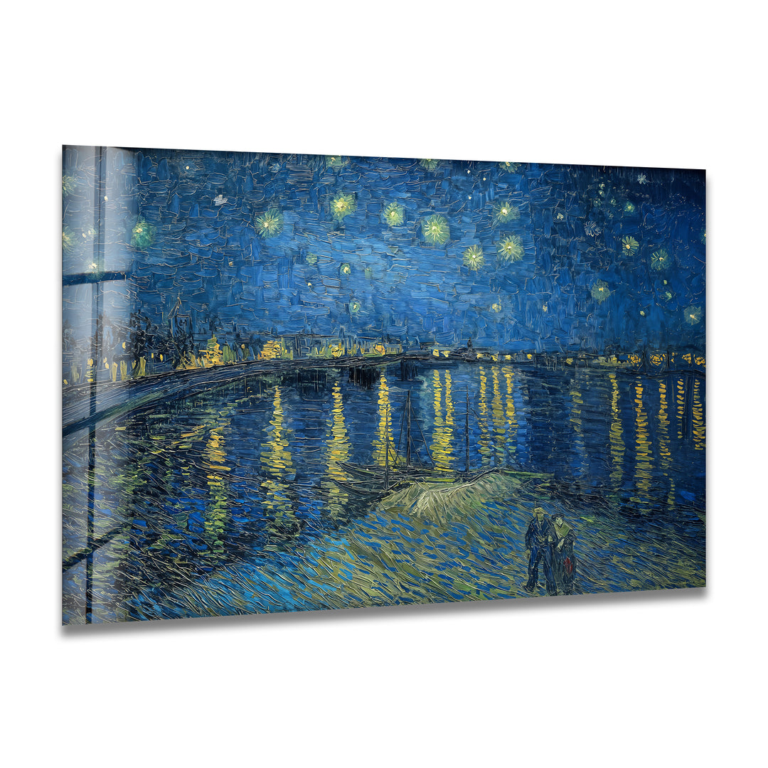 Van Gogh Starry Night Over the Rhône Glass Wall Art