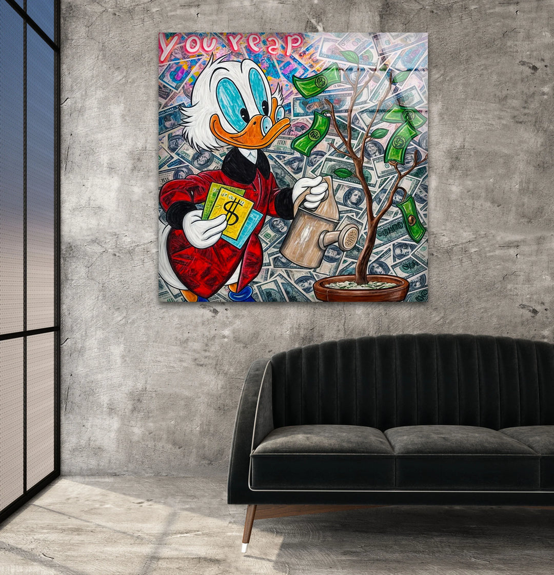 money tree wall art Motivational Pop Art Glass Wall Art – Money Tree Design – MyPhotoStation