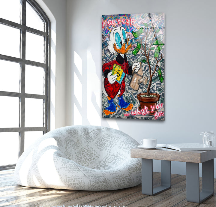 You Reap What You Sow Glass Wall Art