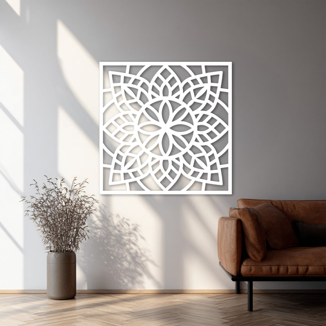 Mondblüte – Mond und Lotusblume Metall Wandbilder