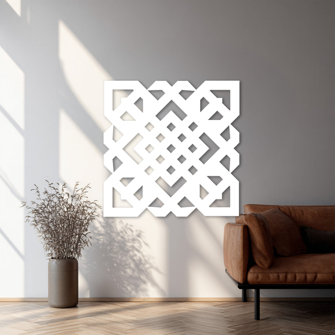 Geometric Maze Pattern – Modern Metal Wall Art