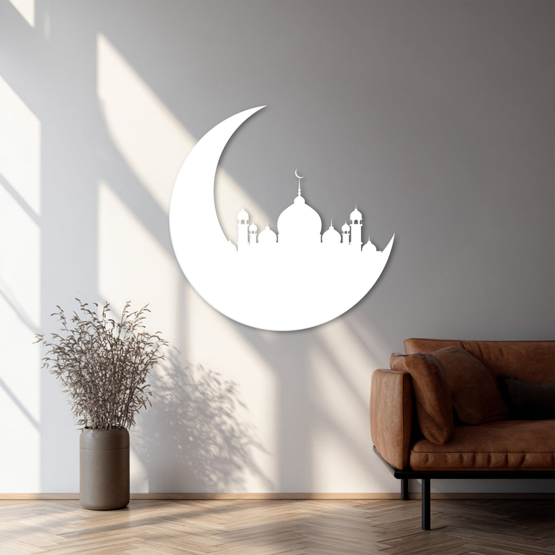 Ramadan metal wall art crescent moon