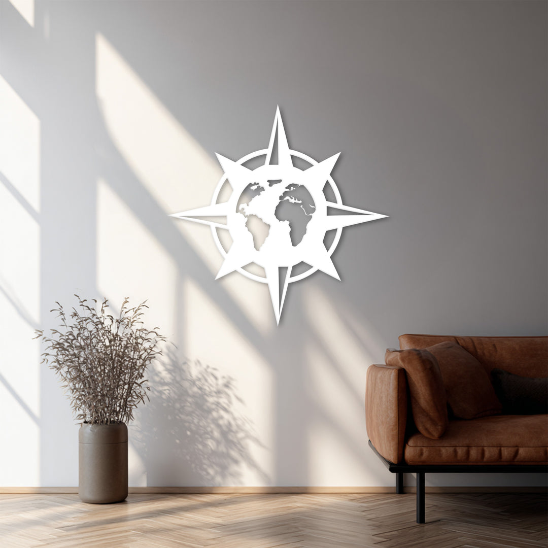 Geometrisches Mandala-Muster – Rund Metall Wandbilder