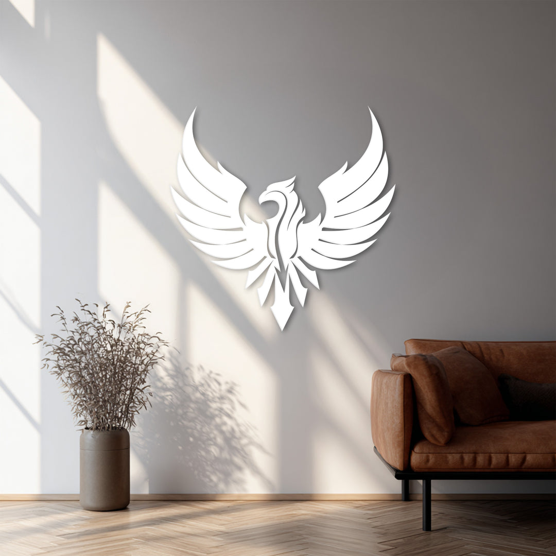 Phoenix Metal Wall Art – Rising Flame Home Décor