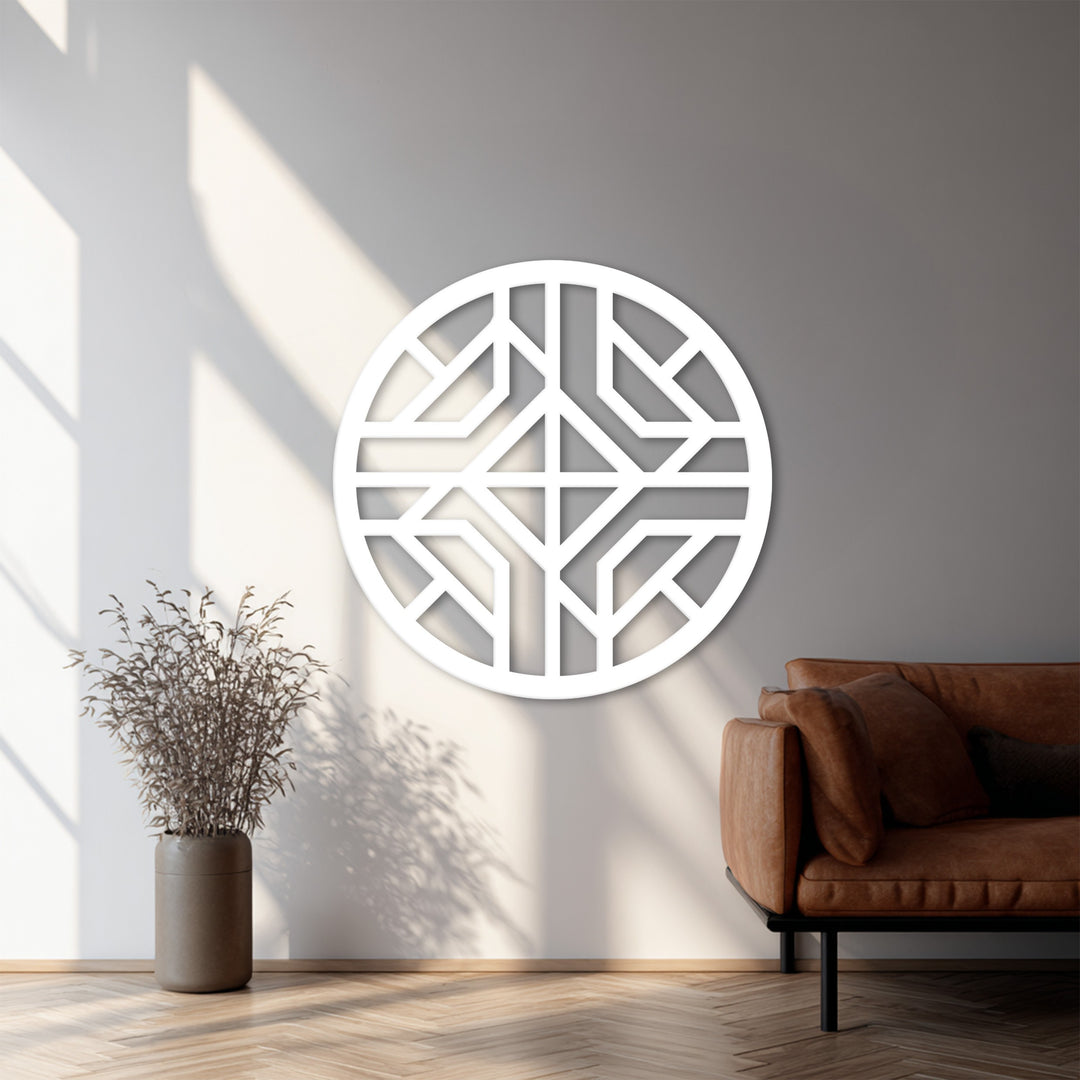 Geometric Circle – Modern Abstract Metal Wall Art
