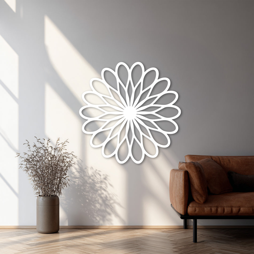Geometric Flower – Modern Metal Wall Art
