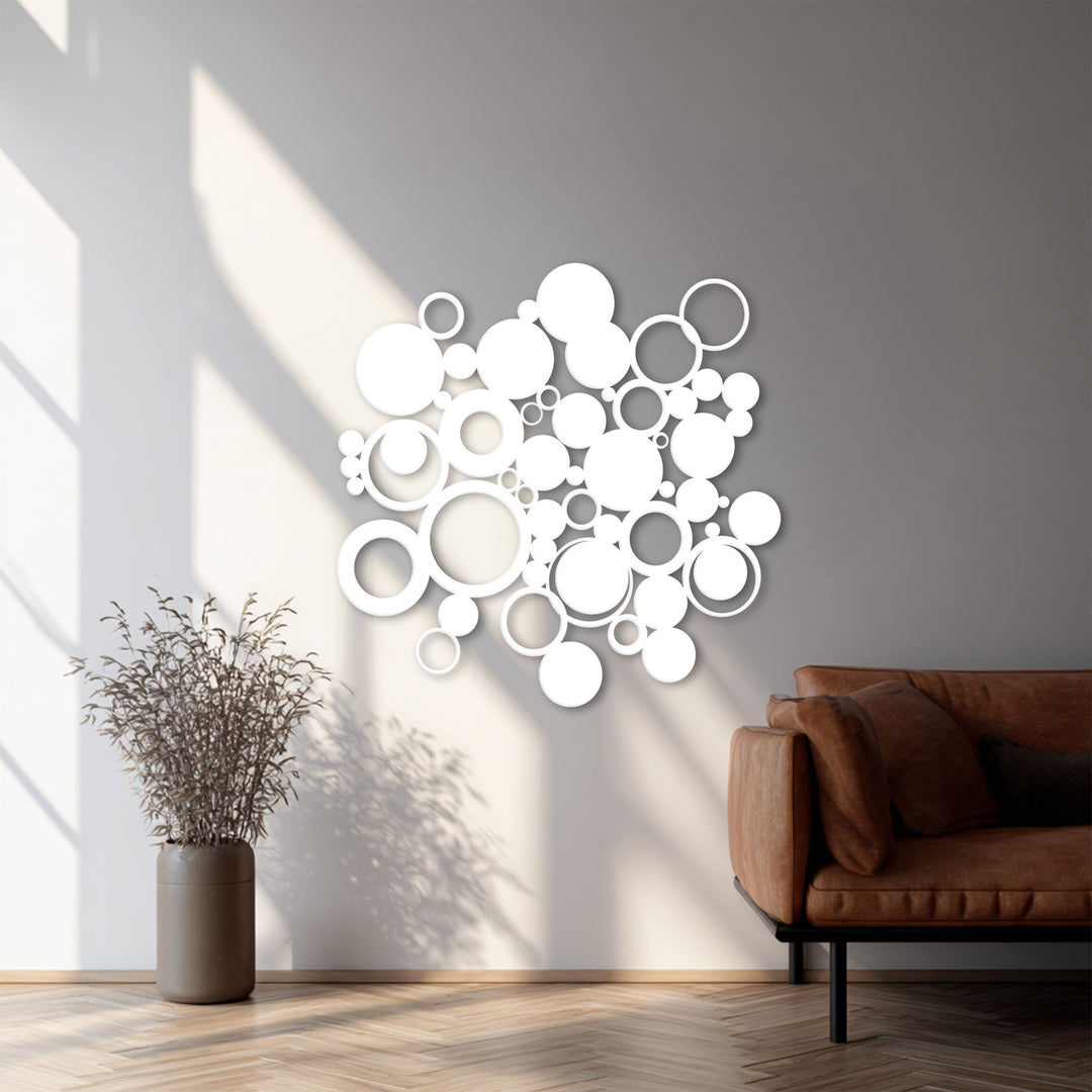 Abstract Circles – Modern Geometric Metal Wall Art