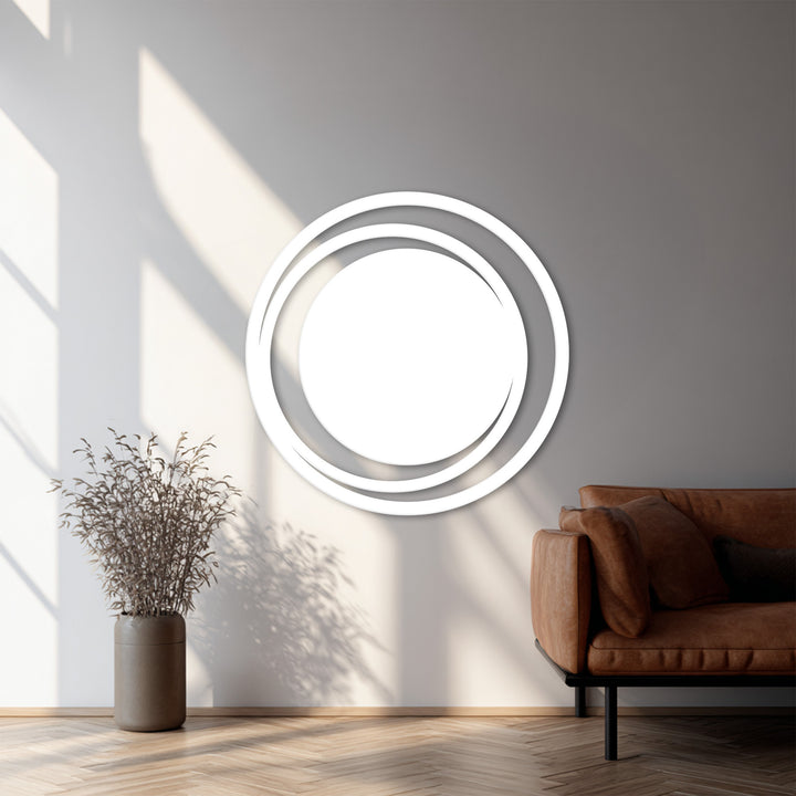 Black concentric rings modern wall decoration
