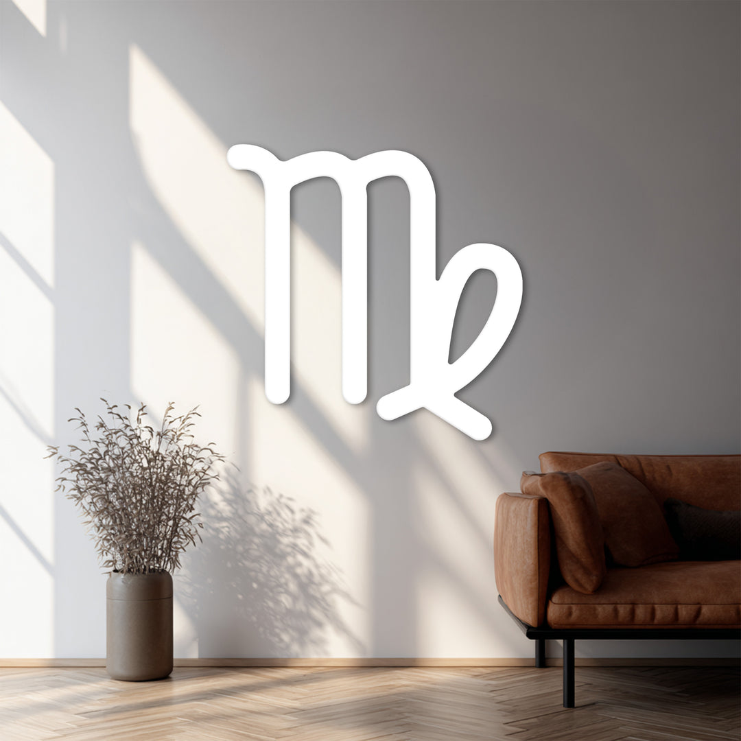 Virgo Zodiac Symbol – Astrology Metal Wall Art