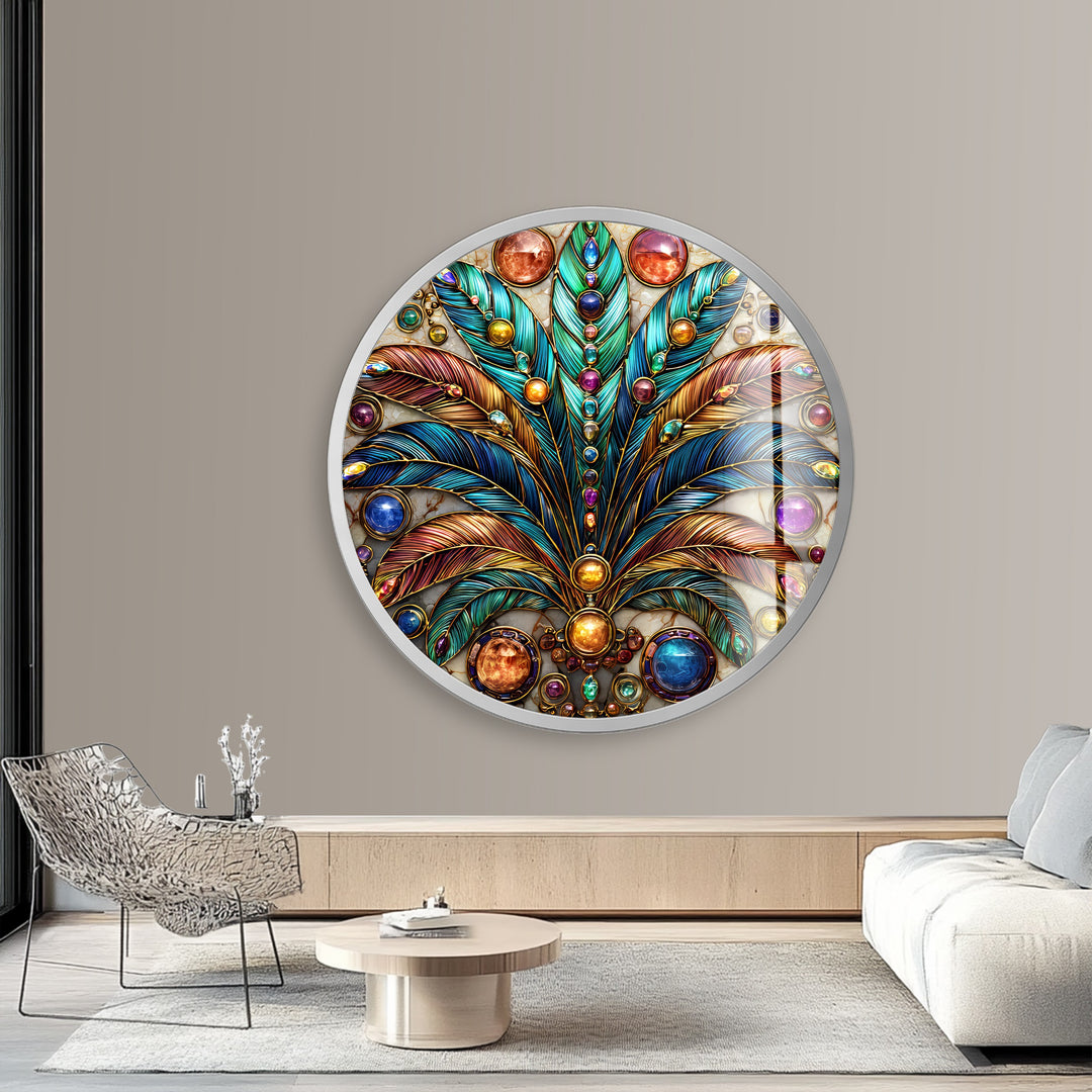 Jewel of the Tropics – Round Glass Wall Art