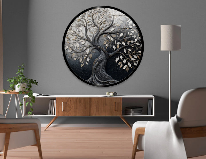 Twilight Tree of Life – Round Glass Wall Art - MyPhotoStation