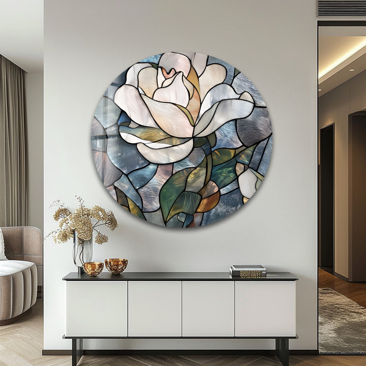 Whispers of the Bloom – Stained Glass Wall Art