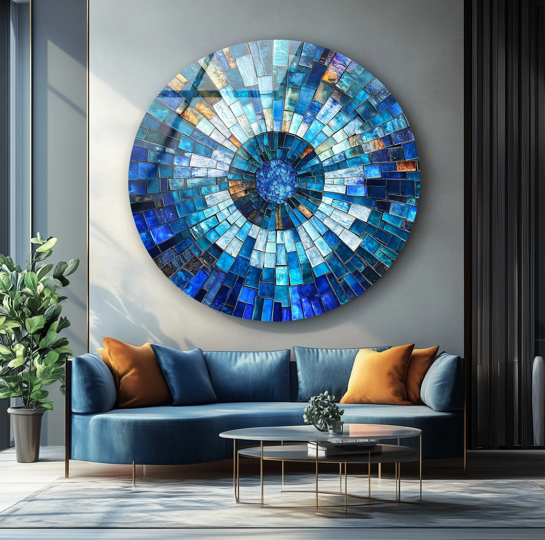 Oceanic Radiance – Round Glass Wall Art - MyPhotoStation
