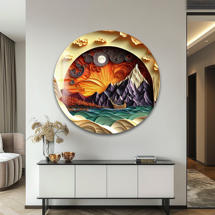 Voyage to the Fiery Mountains – Glass Wall Art