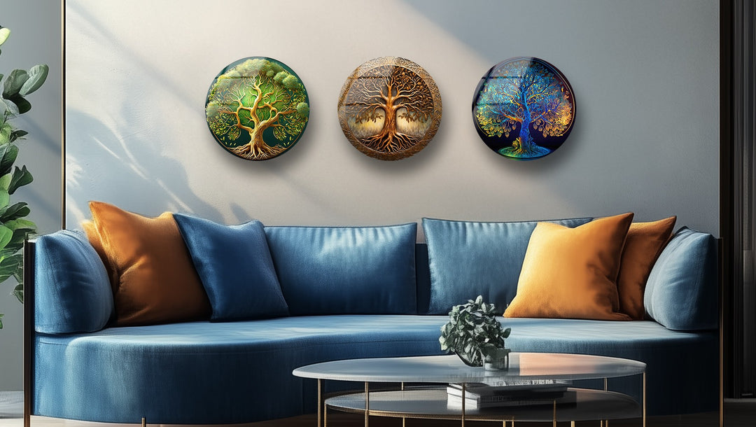 Spiritual Tree of Life tempered glass artwork
