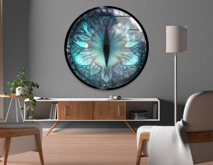 Mystical Dragon Eye – Round Glass Wall Art - MyPhotoStation