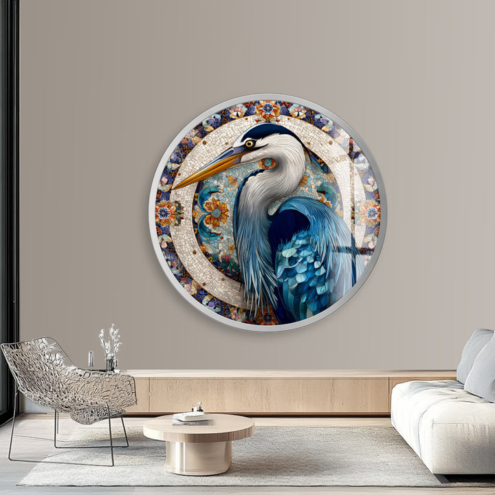 Mystic Ganesha Mosaic – Round Glass Wall Art