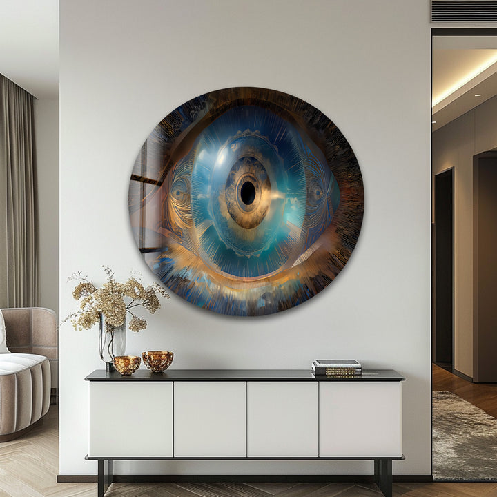 Eye of the Infinite – Surreal Visionary Glass Wall Art