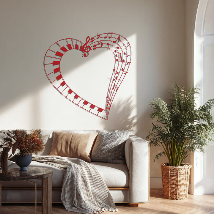 Romantic music themed metal wall decoration
