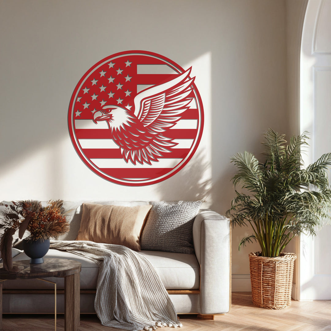 American Eagle Metal Wall Art – Patriotic Home Décor