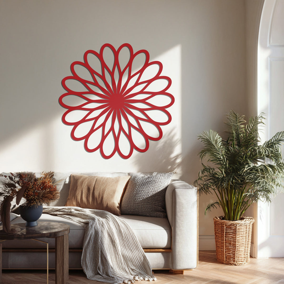 Geometric Flower – Modern Metal Wall Art