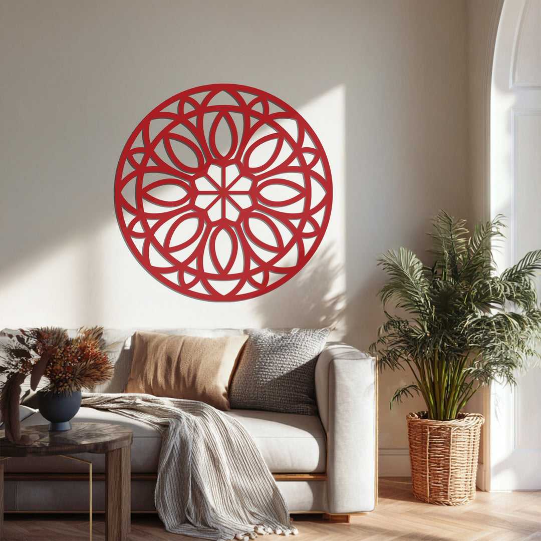 Florecimiento interior – Mandala Decoración De Pared Metal