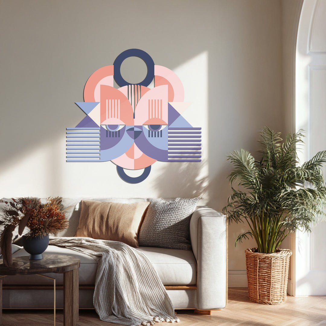 Modern animal metal wall sculpture for home decor