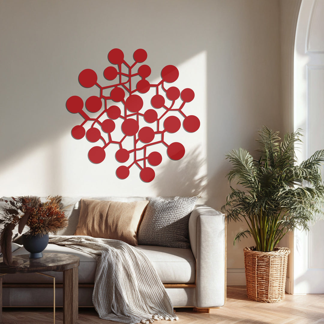 Molecular Branches – Modern Geometric Metal Wall Art