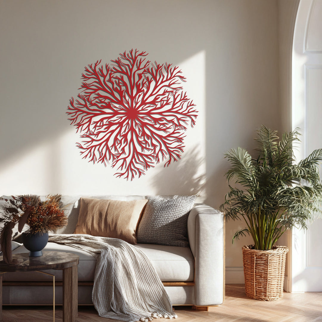 Tree of Life Mandala Metal Wall Art – Nature Inspired Home Décor