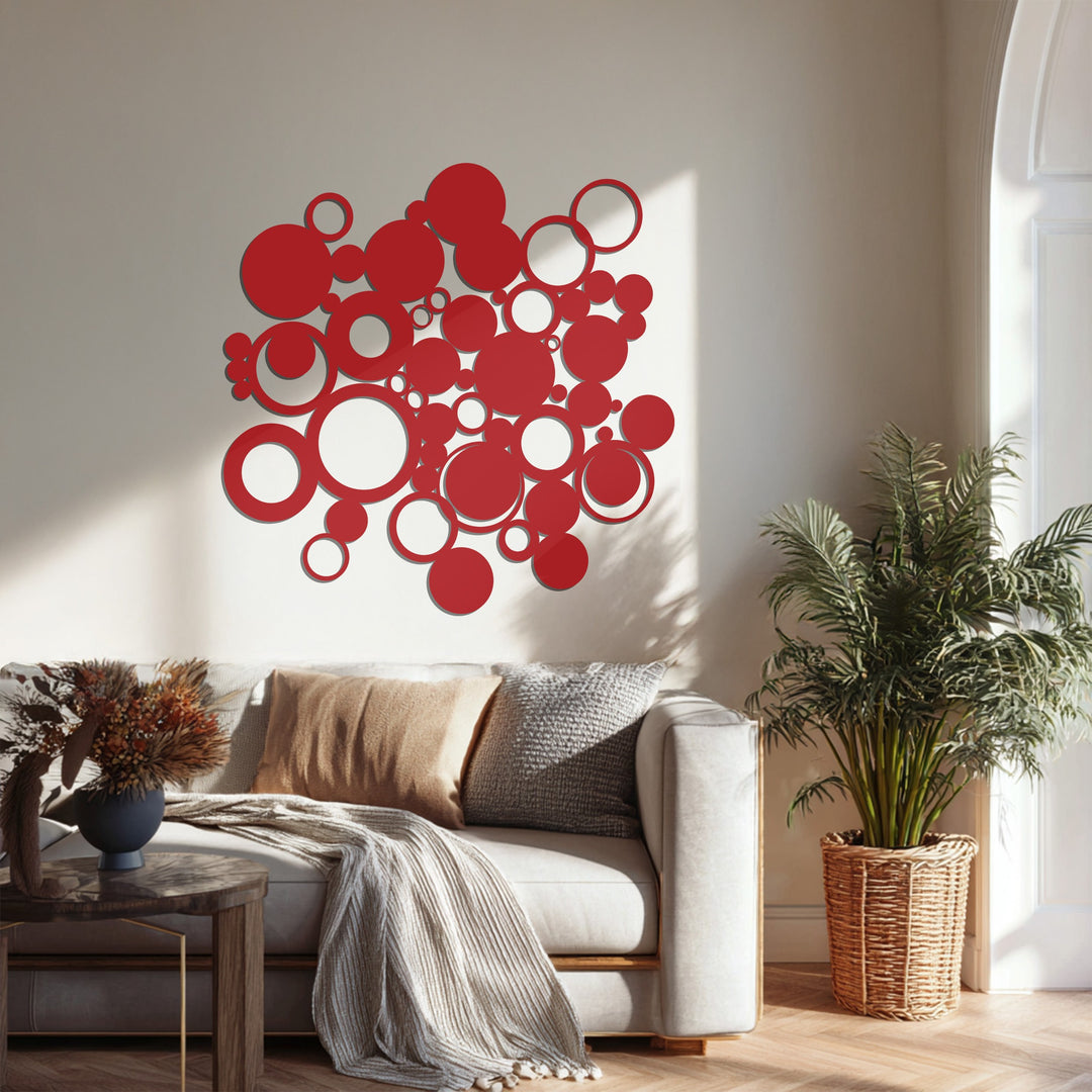 Abstract Circles – Modern Geometric Metal Wall Art