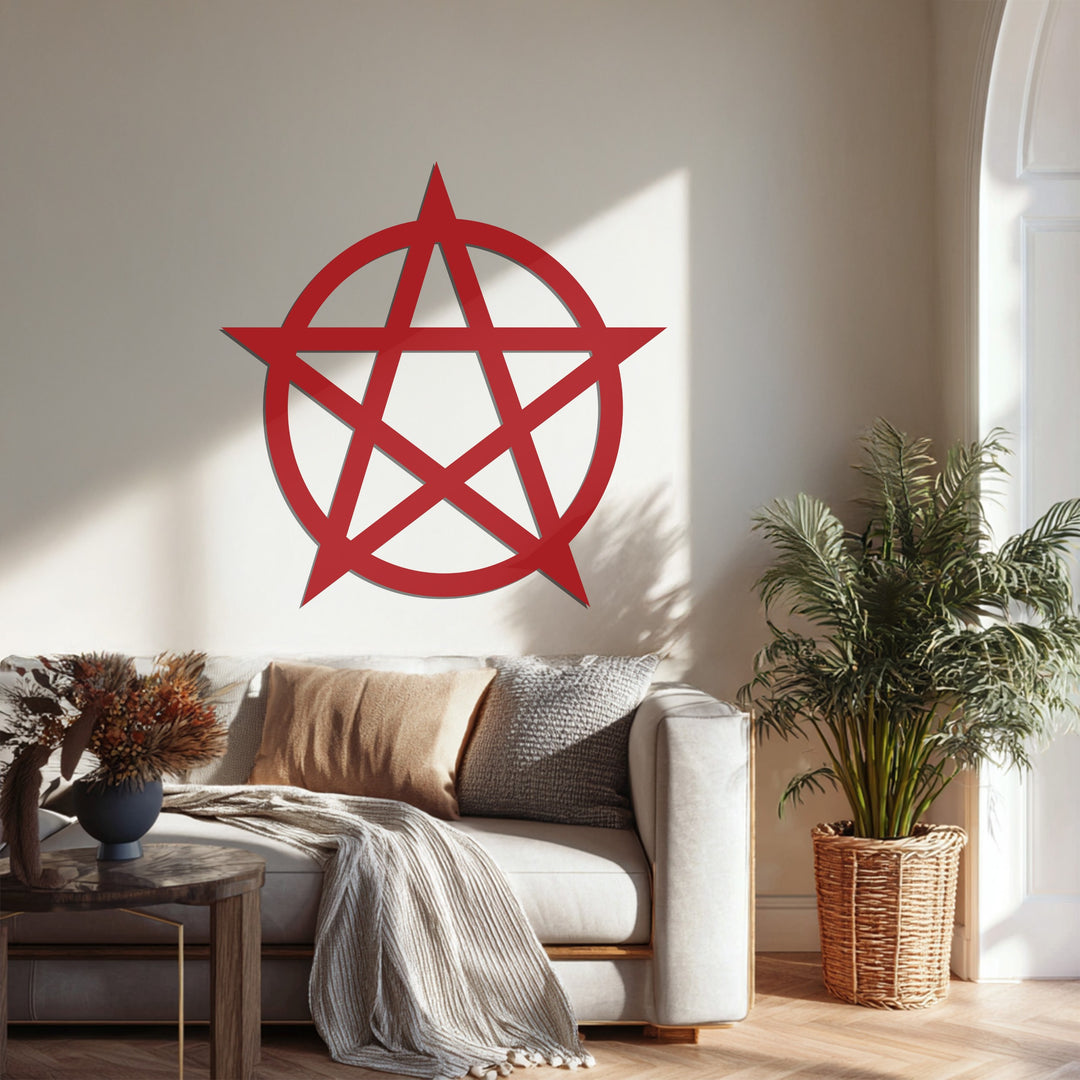 Mystical wall art pagan star symbol