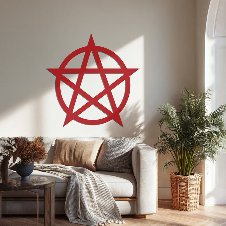 Mystical wall art pagan star symbol