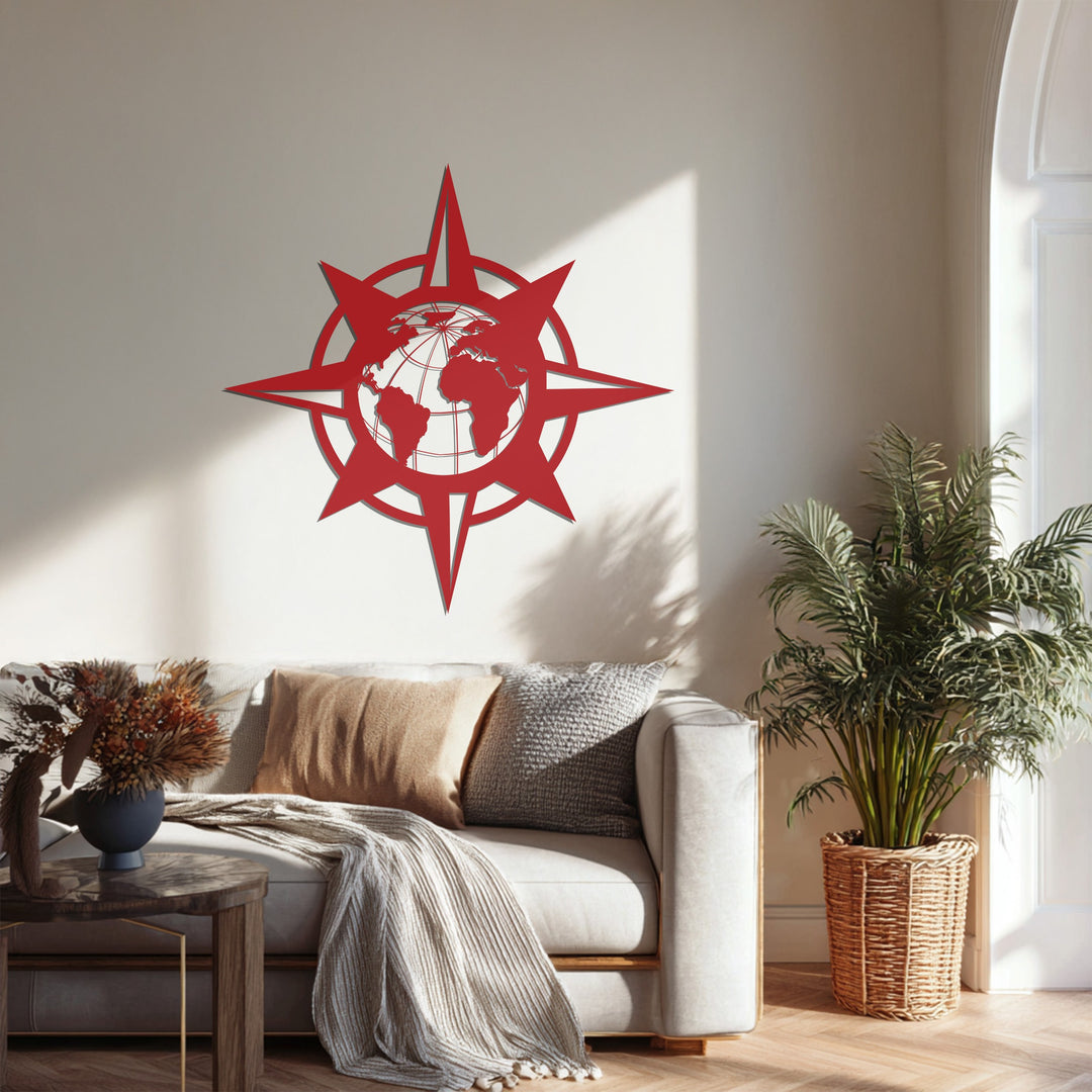 Geometrisches Mandala-Muster – Rund Metall Wandbilder
