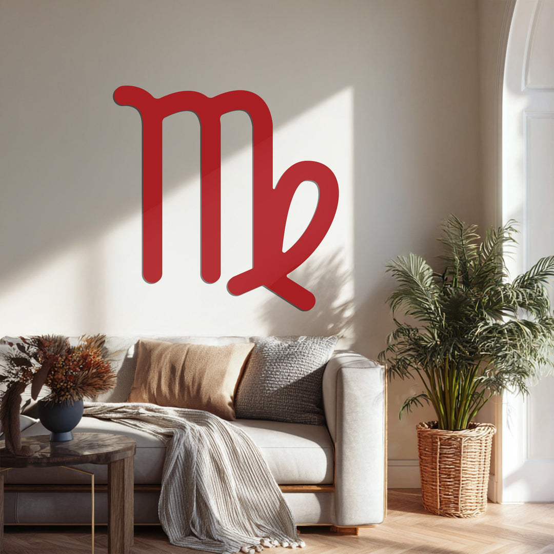 Virgo Zodiac Symbol – Astrology Metal Wall Art