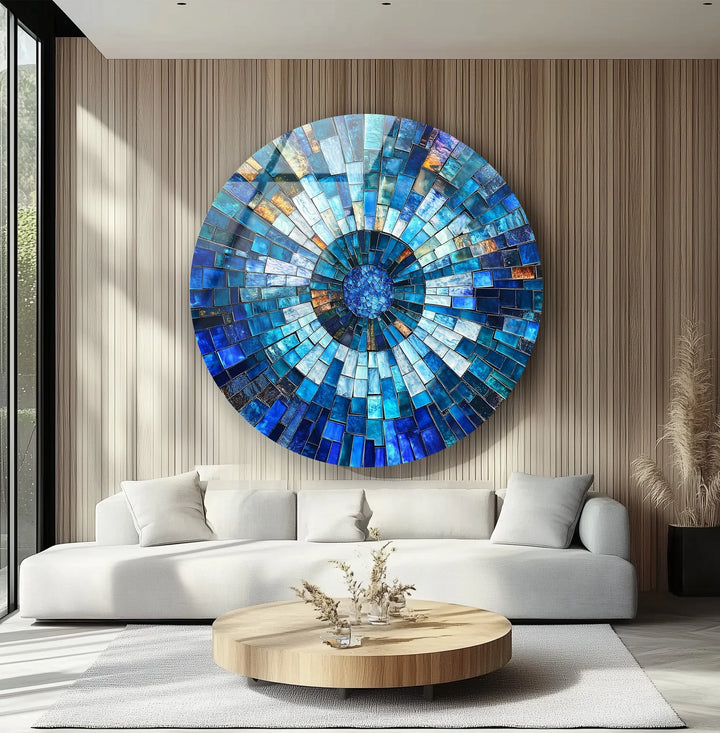 Oceanic Radiance – Round Glass Wall Art - MyPhotoStation