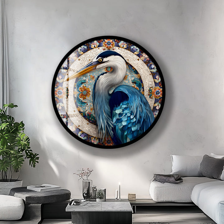 Mystic Ganesha Mosaic – Round Glass Wall Art