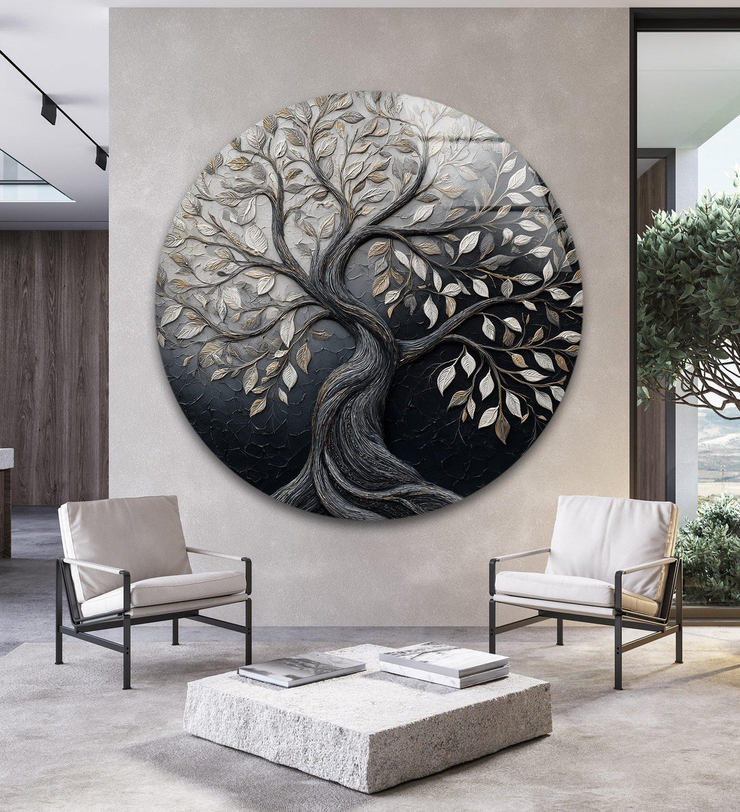 Twilight Tree of Life – Round Glass Wall Art - MyPhotoStation