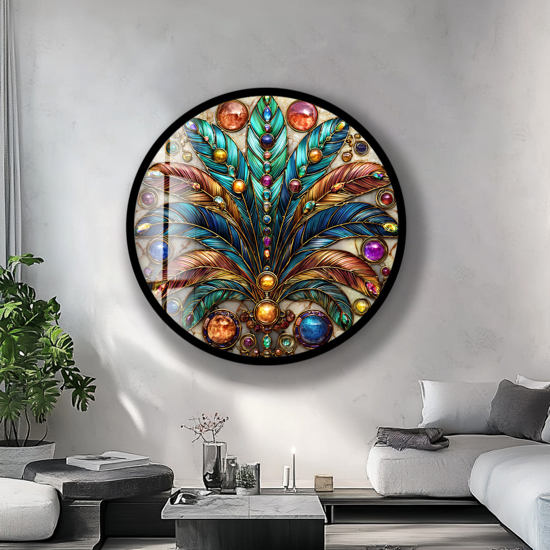 Jewel of the Tropics – Round Glass Wall Art