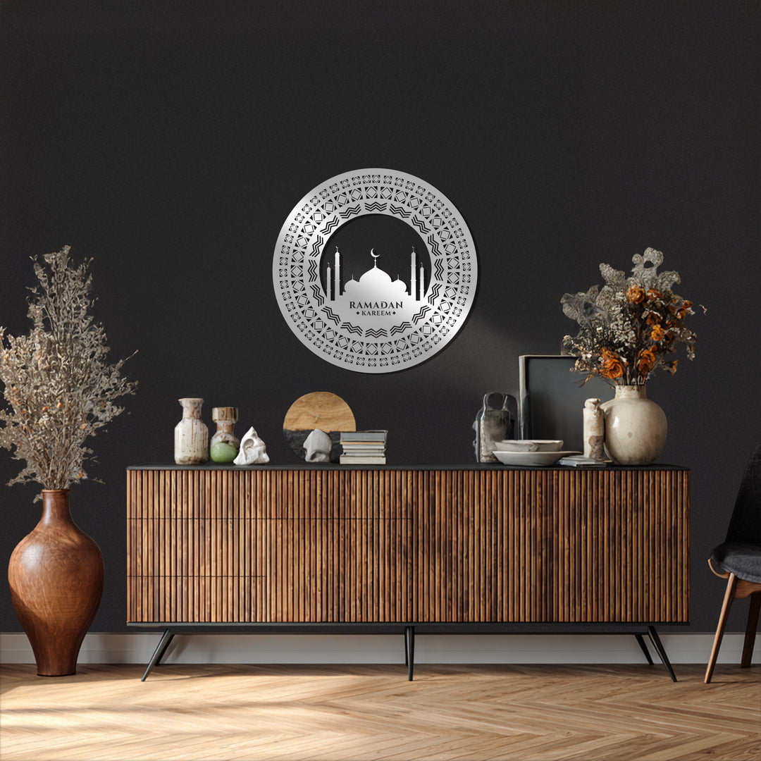 Mosque silhouette Ramadan wall art