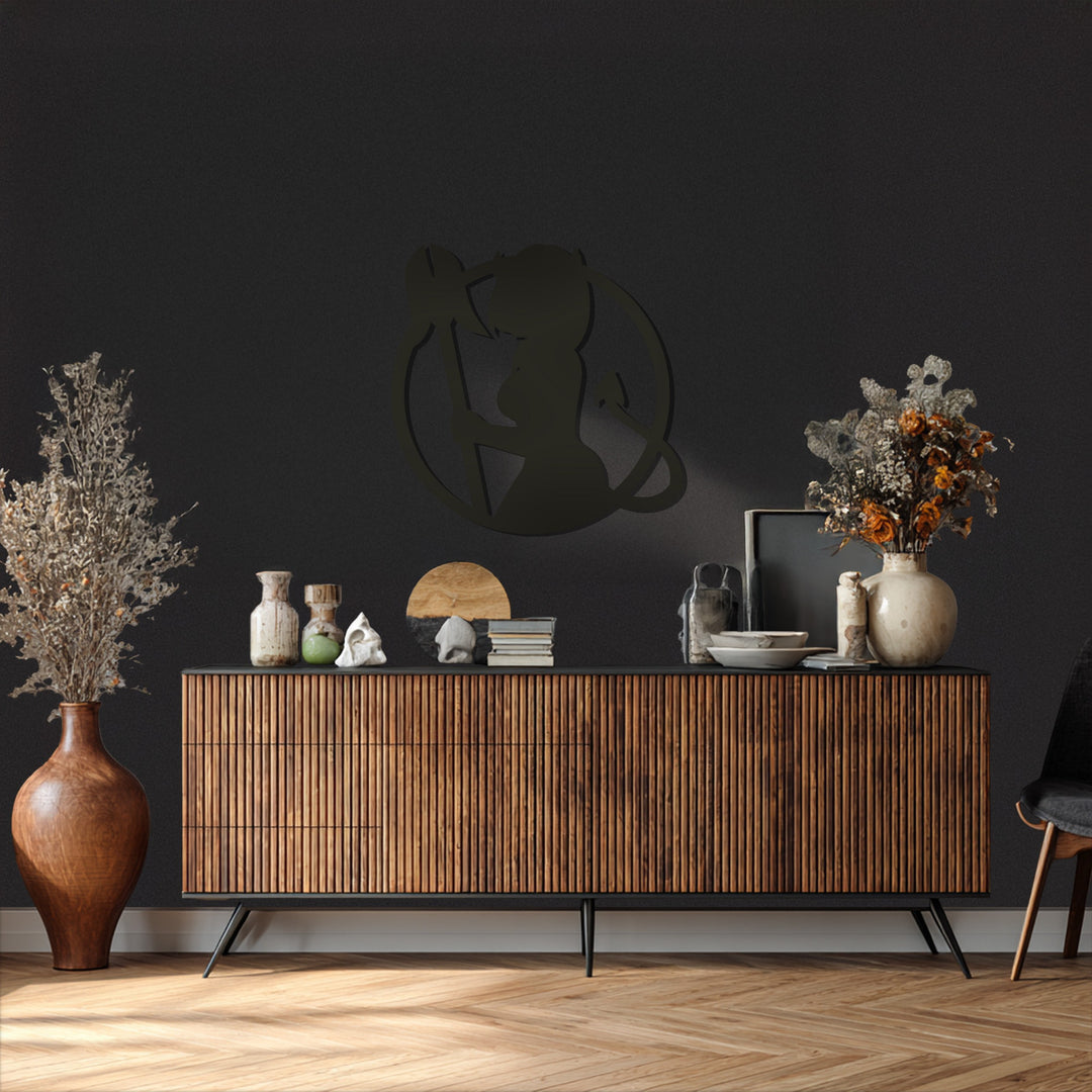 Dark Temptress Metal Wall Art – Sensual Silhouette Gothic Home Decor