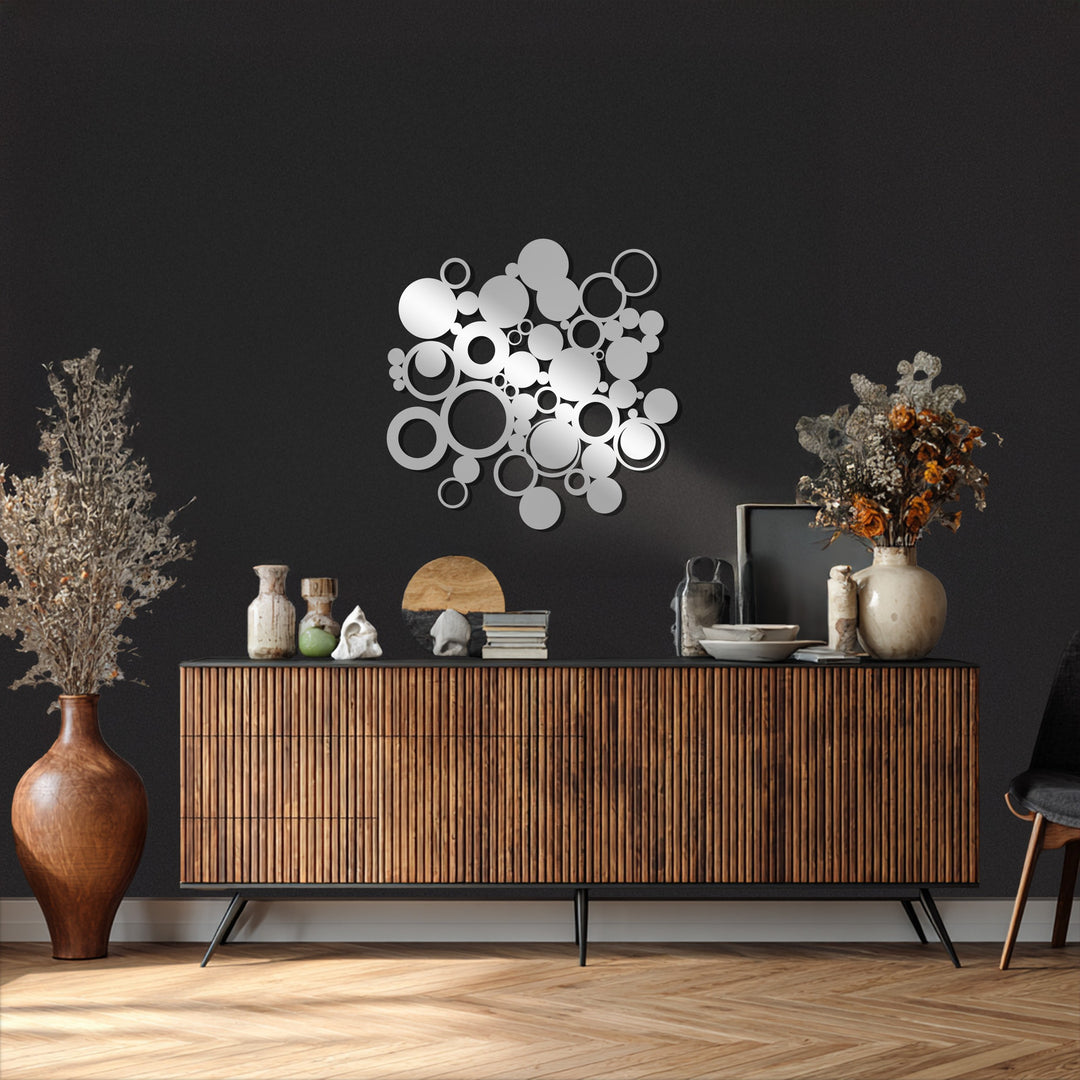 Abstract Circles – Modern Geometric Metal Wall Art