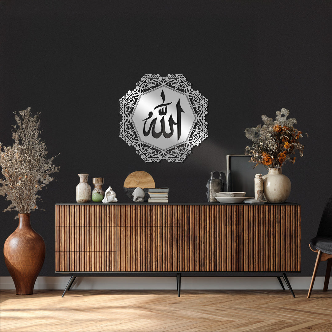 Mondblüte – Mond und Lotusblume Metall Wandbilder