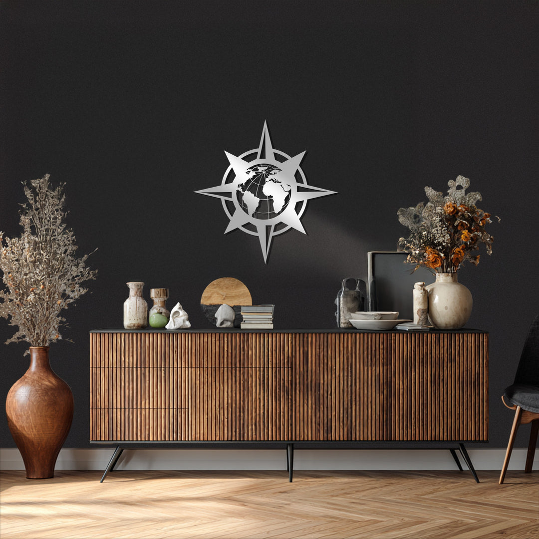 Geometrisches Mandala-Muster – Rund Metall Wandbilder