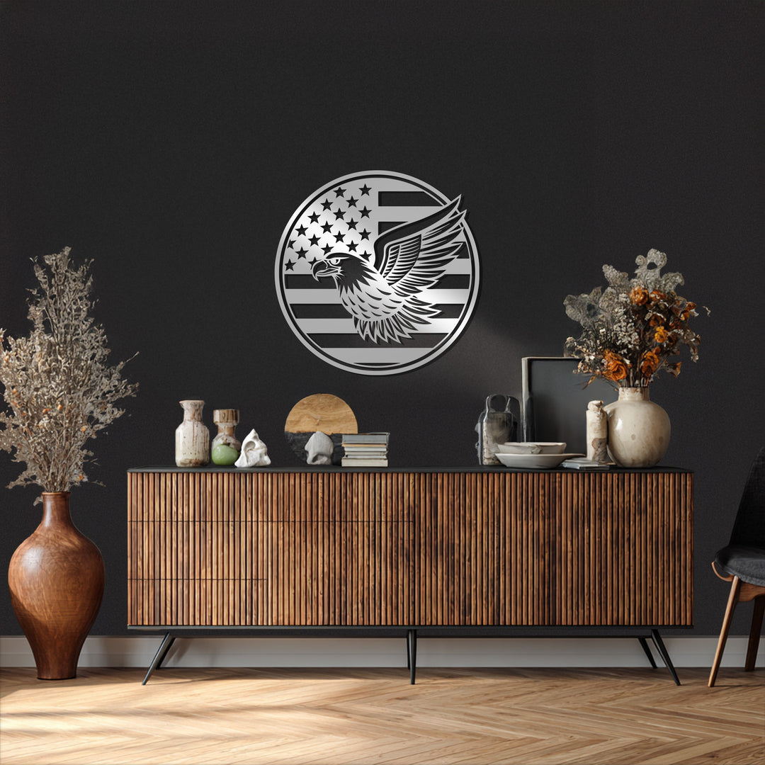 American Eagle Metal Wall Art – Patriotic Home Décor
