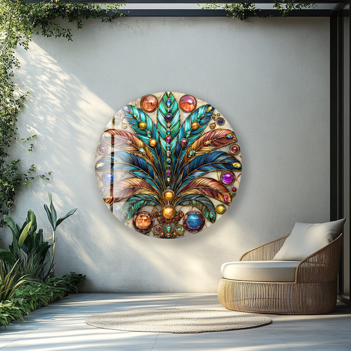 Jewel of the Tropics – Round Glass Wall Art