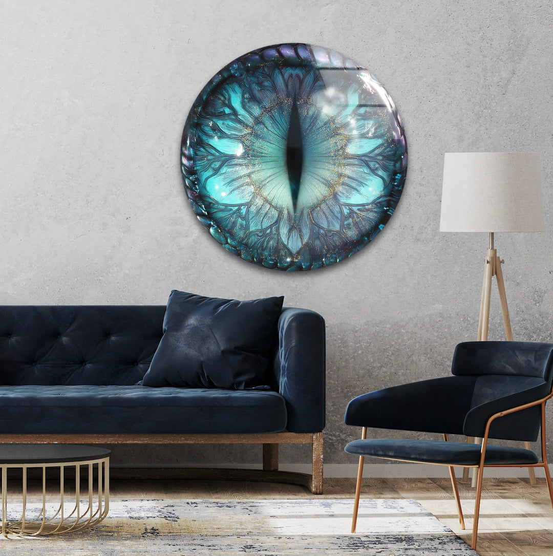 Mystical Dragon Eye – Round Glass Wall Art - MyPhotoStation